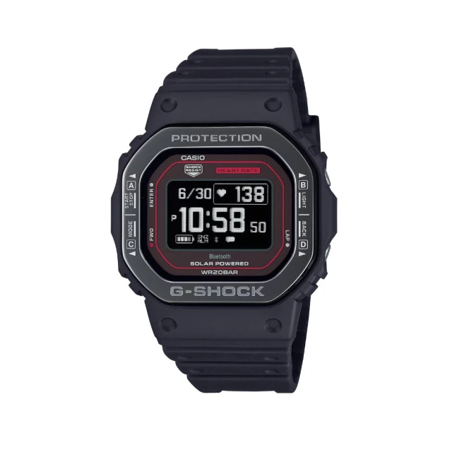 CASIO 卡西歐 G-SHOCK G-SQUAD系列 太陽能 藍牙運動電子錶_黑_DW-H5600MB-1A4_44.5mm