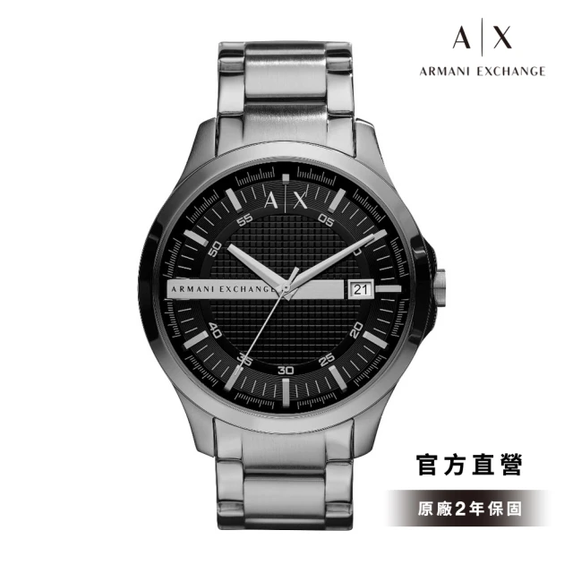 A|X Armani Exchange 官方直營 Hampton 漢普頓菁英不鏽鋼鍊帶手錶 46MM AX2103