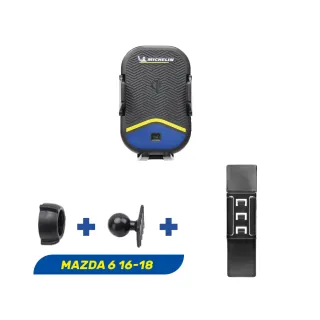 【Michelin 米其林】MAZDA 馬自達 6 2016-18 專用ML99無線充手機架(QI認證 感應自動開合 峰值15W)
