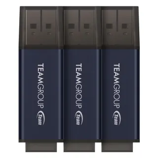 【Team 十銓】TEAM 十銓 C211 128GB 紳士碟 USB 3.2 隨身碟 終身保固三入組