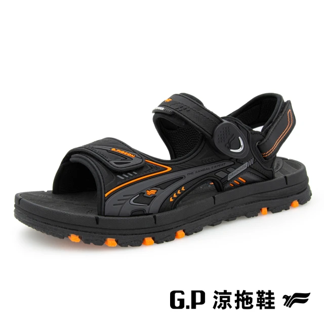 G.P 男款戶外越野舒適磁扣兩用涼拖鞋G9575-橘色(SIZE:37-44 共二色)