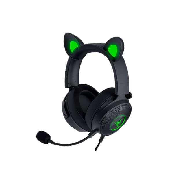 Razer 雷蛇 Kraken Kitty V2 Pro 北海巨妖耳機麥 有線RGB耳麥 - 黑色