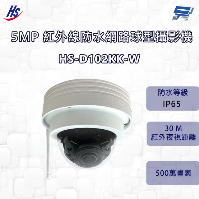 HI SHARP 昇銳電子 昌運監視器 昇銳 HS-D102KK-W 500萬 2.8-12mm變焦 紅外線防水半球網路攝影機