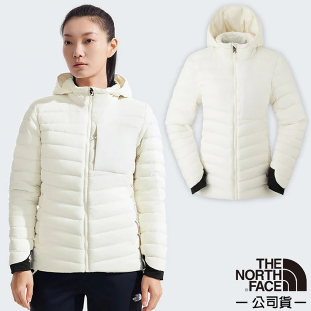 The North Face 女 700蓬鵝絨填充保暖連帽外套.羽絨夾克.大衣(89Y4-QLI 沙丘白)