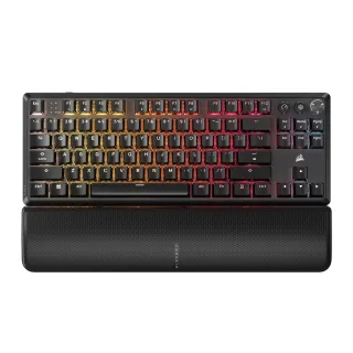 【CORSAIR 海盜船】K70 CORE 紅軸RGB TKL機械式無線鍵盤(英)