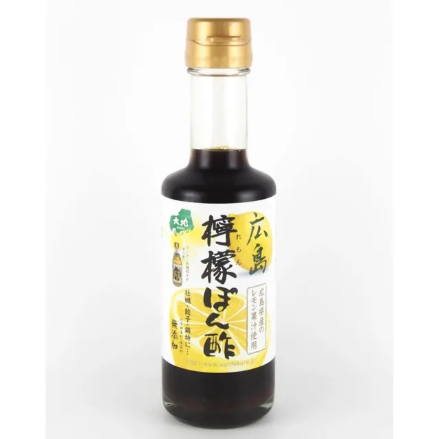 【智慧誠選】日本大地 廣島檸檬酢醬油180ml/瓶(日本百年古釀技術 特選秋田小町栽培米)