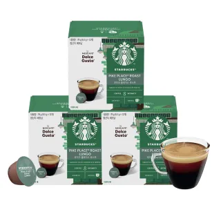 【NESCAFE Dolce Gusto】STARBUCKS 星巴克派克市場烘焙咖啡膠囊12顆x3盒(適用雀巢多趣酷思咖啡機)