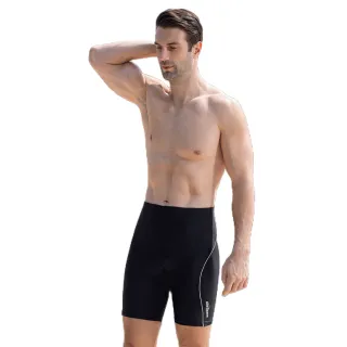 【Heatwave 熱浪】男泳褲黑色基本款時尚動感柔軟速乾男子及膝泳褲男水陸兩用(50410/M-4XL)