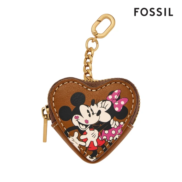 FOSSIL Disney 零錢包鑰匙圈-米奇與米妮特別版 SLG1615216(雙12)