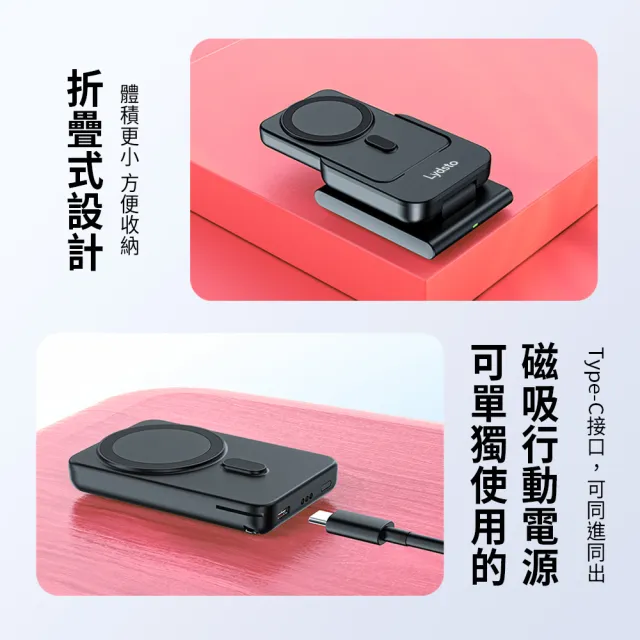 【Lydsto】W17 5000mAh 18W 單孔輸出 三合一磁吸無線充電(Magsafe)