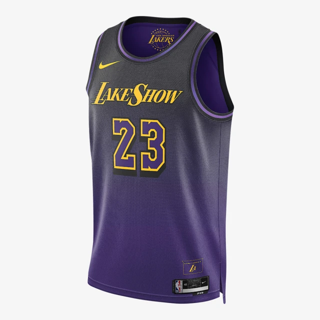 NIKE 耐吉 背心 男款 球衣 NBA 城市版球衣 湖人隊 LAL MNK DF SWGMN JSY CE 24 紫 FQ4346-504