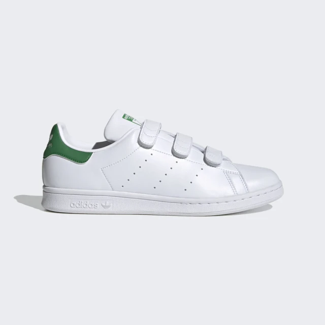 adidas 愛迪達 Stan Smith CF 男女 休閒鞋 經典 老人頭 史密斯 魔鬼氈 情侶穿搭 白綠(FX5509)