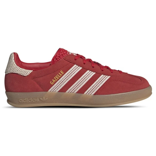 adidas 愛迪達 GAZELLE INDOOR 運動休閒鞋(JI2756 女鞋 ORIGINALS復古運動休閒鞋 紅)