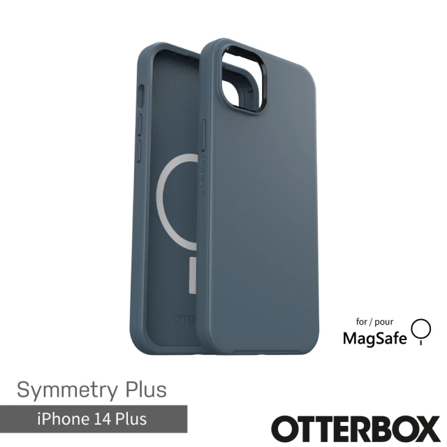 OtterBox iPhone 14 Plus 6.7吋 Symmetry Plus 炫彩幾何保護殼-藍(支援MagSafe)