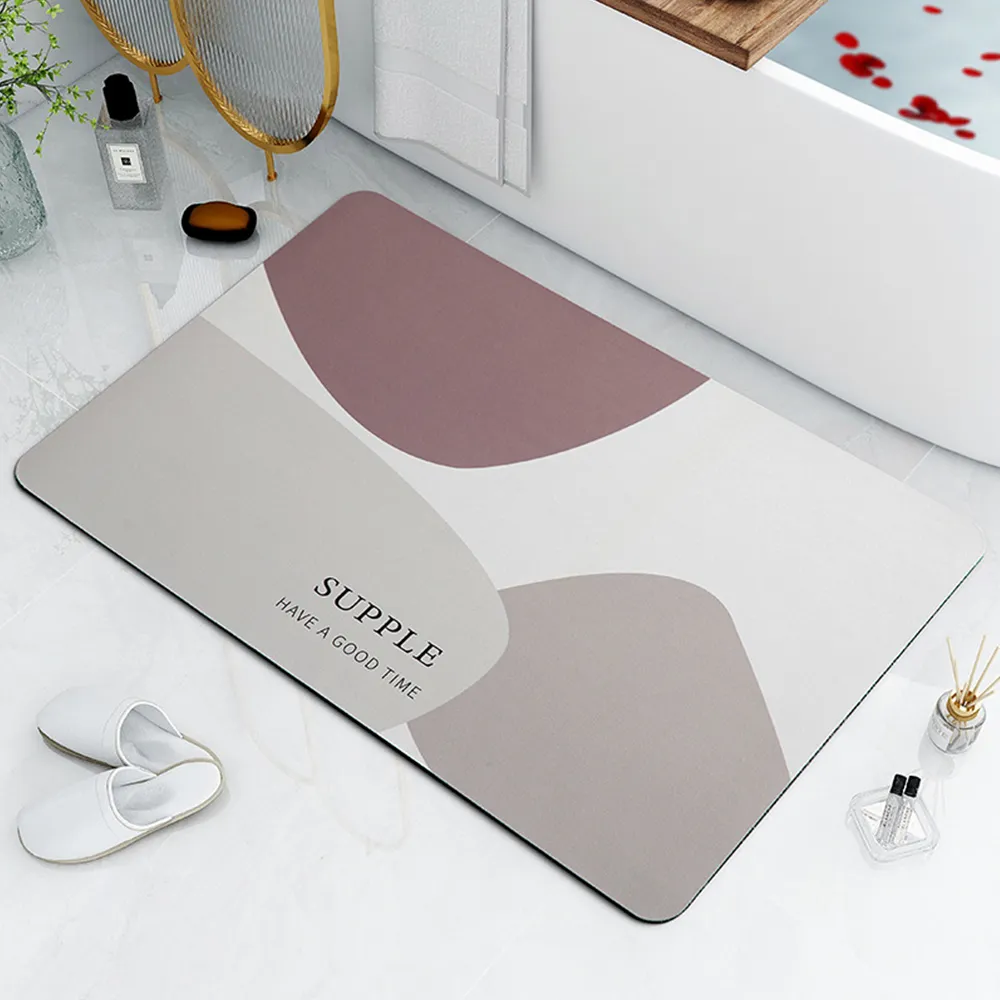 【DREAMCATCHER】軟式硅藻土地墊(60x40cm浴室地墊 廁所地墊 吸水地墊 防滑地墊 腳踏墊)