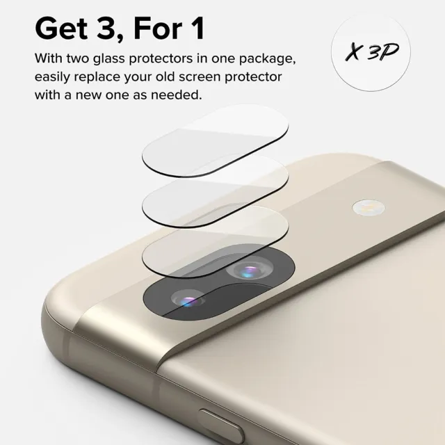 【Ringke】Google Pixel 9 Pro XL/9 Pro/9 Camera Protector Glass 鋼化玻璃鏡頭保護貼(Rearth鏡頭貼 3入)