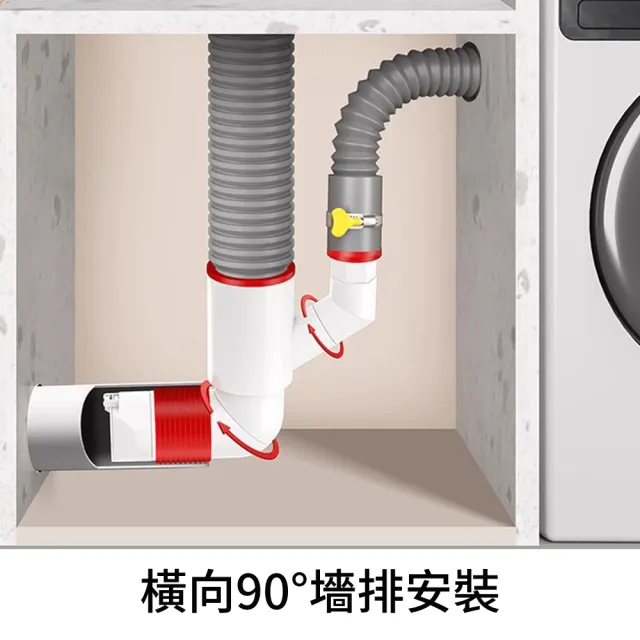 【CONI】洗衣機三通防臭排水管 廚房浴室下水道分水器 防蟲防臭防溢水水槽地漏蓋 下水管轉接頭(交換禮物)