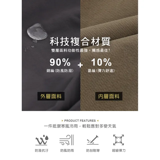 【JU SHOP】高功能抗污防潑防風工裝褲 工作褲 衝鋒褲(防風防雨 防潑水 抗汙 防刮 彈力 大尺碼 休閒褲)