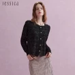 【JESSICA】氣質甜美小方領緹花羊毛針織上衣外套J44502