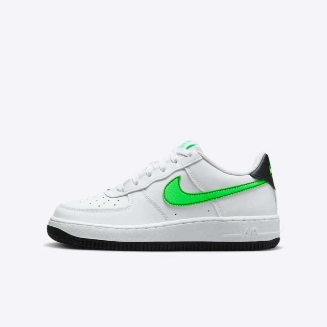 NIKE 耐吉 Air Force 1 GS 大童 休閒鞋 運動 經典 AF1 低筒 白 綠(FV5948-106)