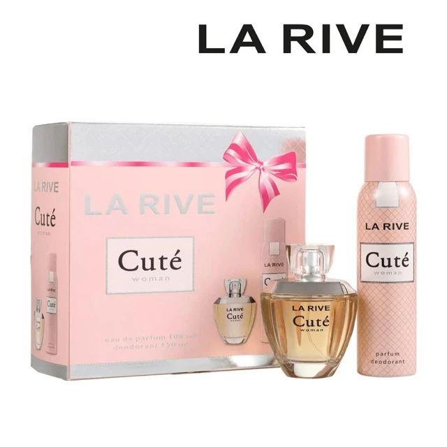 LA RIVE Cute 蜜糖梔子香氛禮盒組-香水100ml+噴霧150ml(專櫃公司貨 歐洲原裝進口)