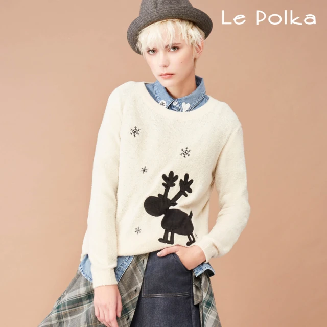 Le Polka 知性羊毛針織上衣-女折扣推薦
