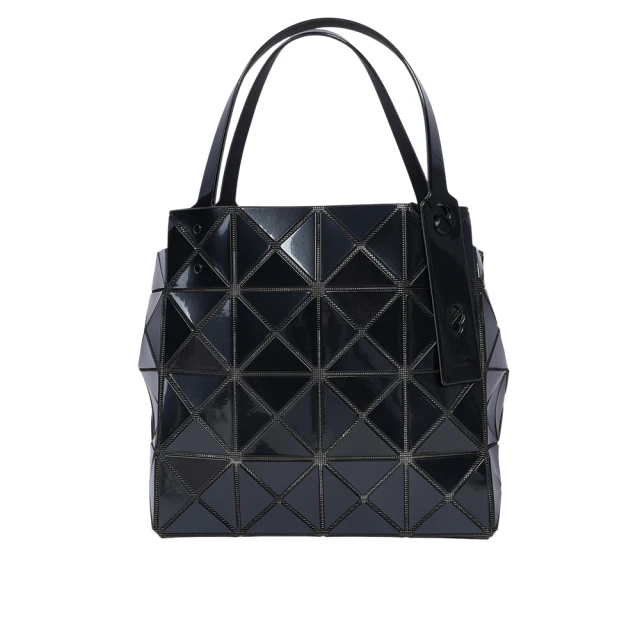 ISSEY MIYAKE 三宅一生 BAO BAO CARAT 4X4 亮面手提小方盒(黑色)