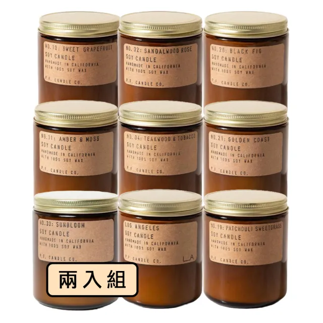 【P.F. CANDLE CO.】超值兩入組 美國手工香氛蠟燭7.2oz(多款任選.大豆蠟)