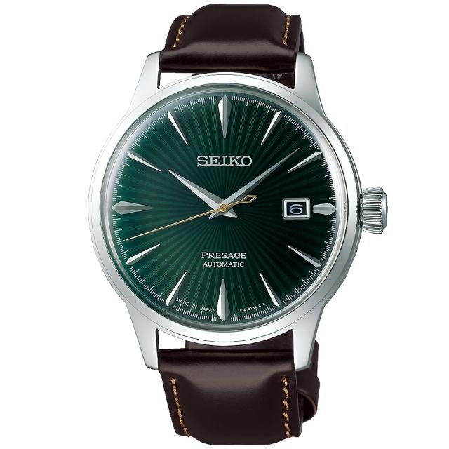 【SEIKO 精工】PRESAGE 調酒師動力儲存機械錶-40.5mm 情人節 送禮(4R35-01T0M/SRPD37J1)