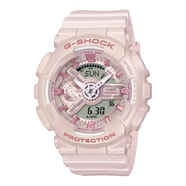 CASIO 卡西歐 G-SHOCK珍珠光芒雙顯錶(GMA-S110ST-4A)