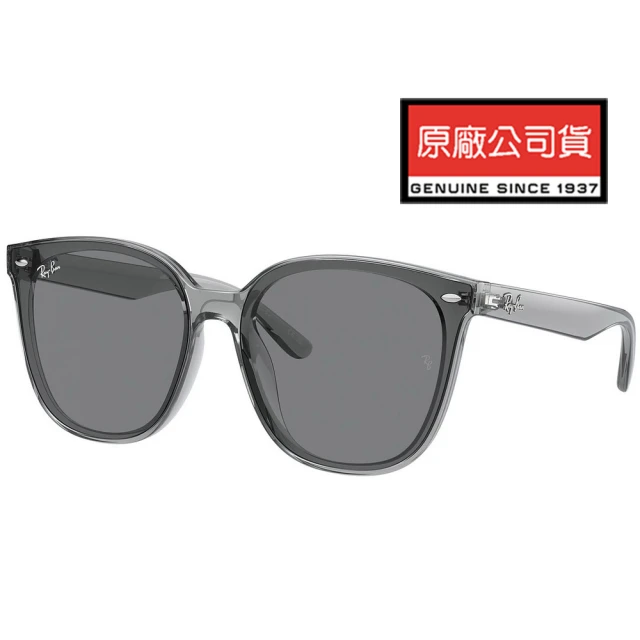 RayBan 雷朋 亞洲版 時尚大鏡面太陽眼鏡 RB4423D 645087 透晶灰框抗UV鏡片 公司貨