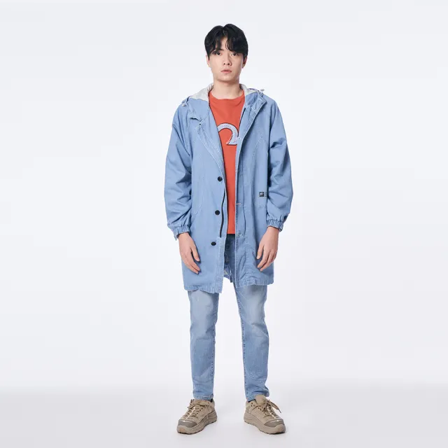 【5th STREET】中性 長版外套 牛仔外套 機能 淺藍(510626)