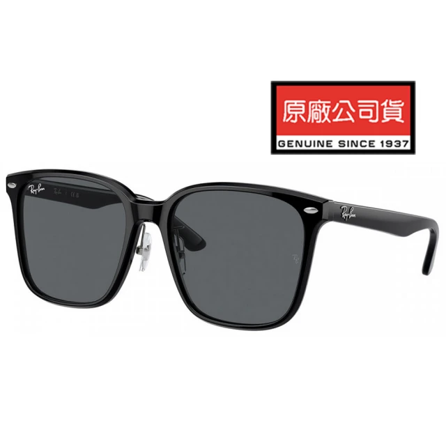 RayBan 雷朋 亞洲版 時尚大鏡面太陽眼鏡 舒適可調鼻翼設計 RB2206D 901/87 黑框深灰鏡片 公司貨