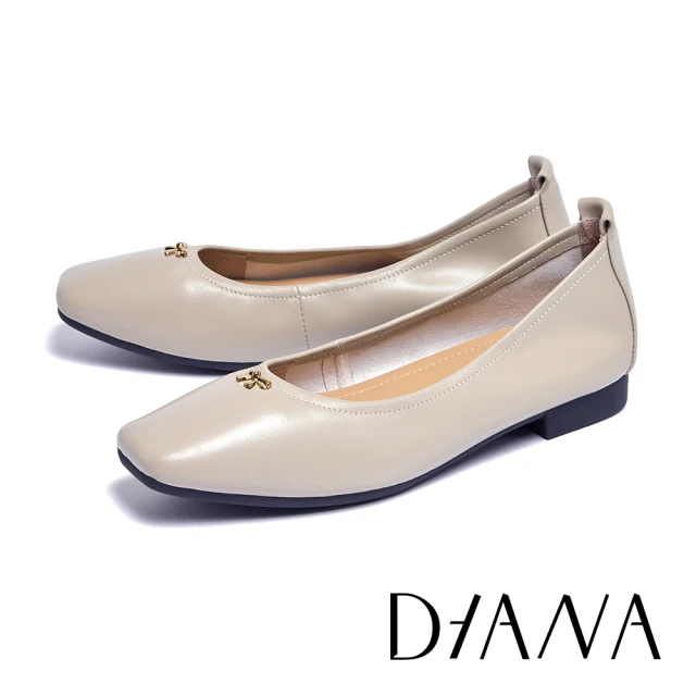 DIANA 柔軟羊皮方頭芭蕾舞平底鞋(藍色)好評推薦
