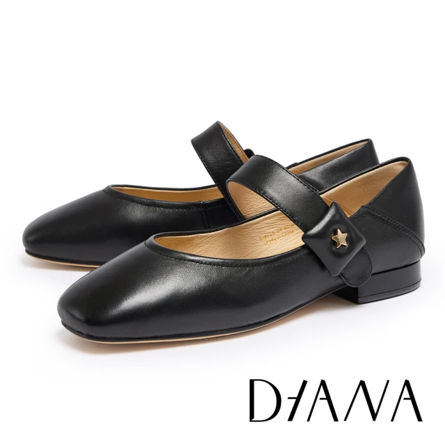 DIANA 柔軟羊皮方頭芭蕾舞平底鞋(藍色)好評推薦