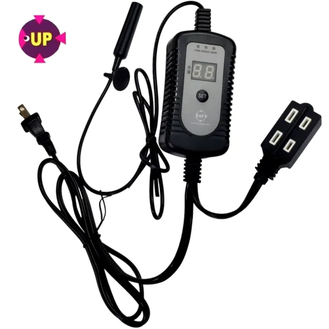 【UP 雅柏】單顯示微電腦控溫器 1000W+ISTA鈦管加溫棒750W(魚缸溫度控制/雙感應器 D994+I鈦750W)