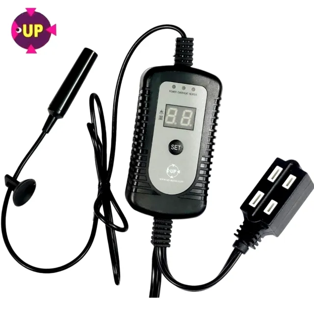 【UP 雅柏】單顯示微電腦控溫器 1000W+ISTA鈦管加溫棒750W(魚缸溫度控制/雙感應器 D994+I鈦750W)