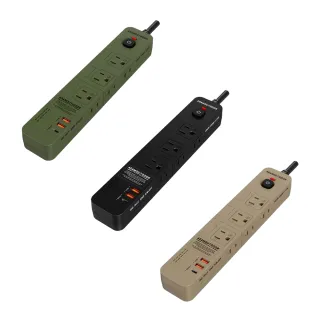 【ADAM】高效能4開6插30WPD延長線 1.8M(充電線 露營 逐露天下)