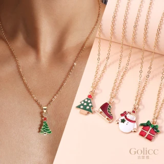 【Golicc】金色聖誕 許願項鍊(雙十 萬聖節 生日 鎖骨鍊 項鍊 飾品 禮物)