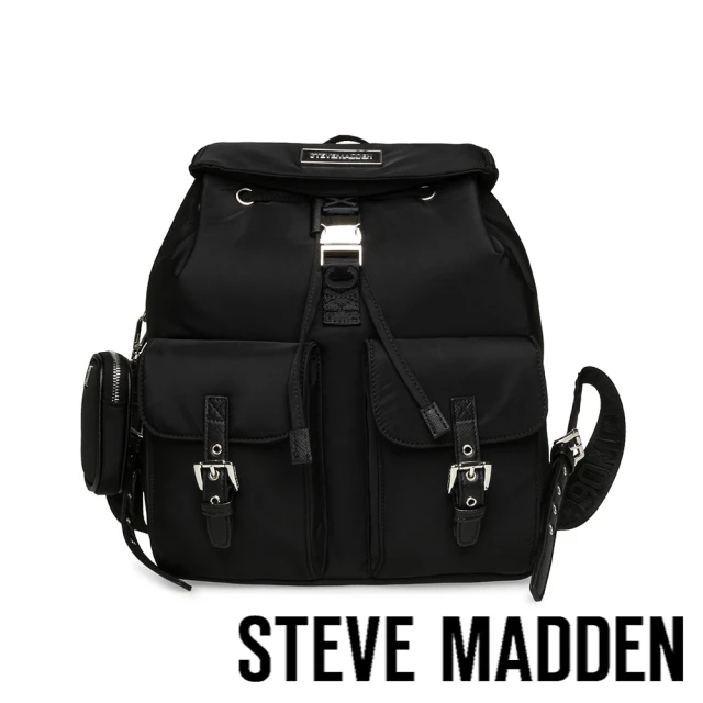 steve madden BROLO-N 多隔層大容量後背包(黑色)