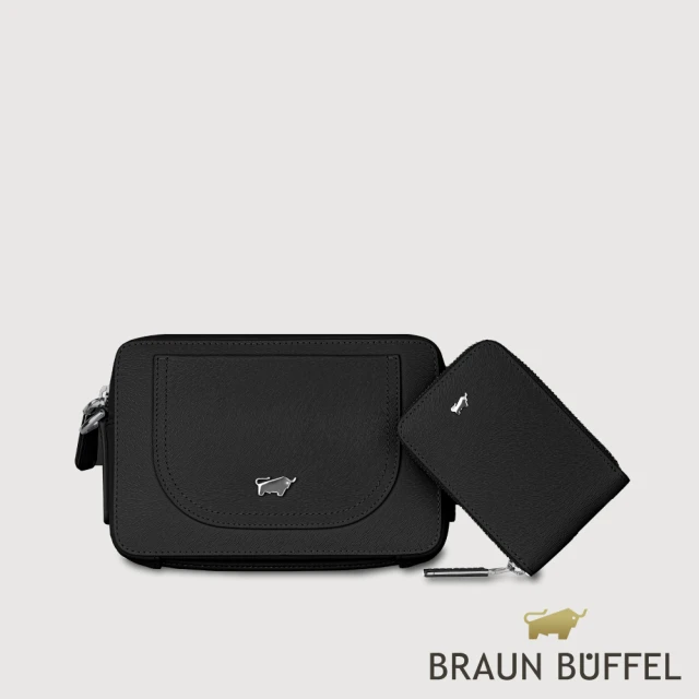 BRAUN BUFFEL 德國小金牛 台灣總代理 羅根 斜背包-黑色(BF548-60-BK)