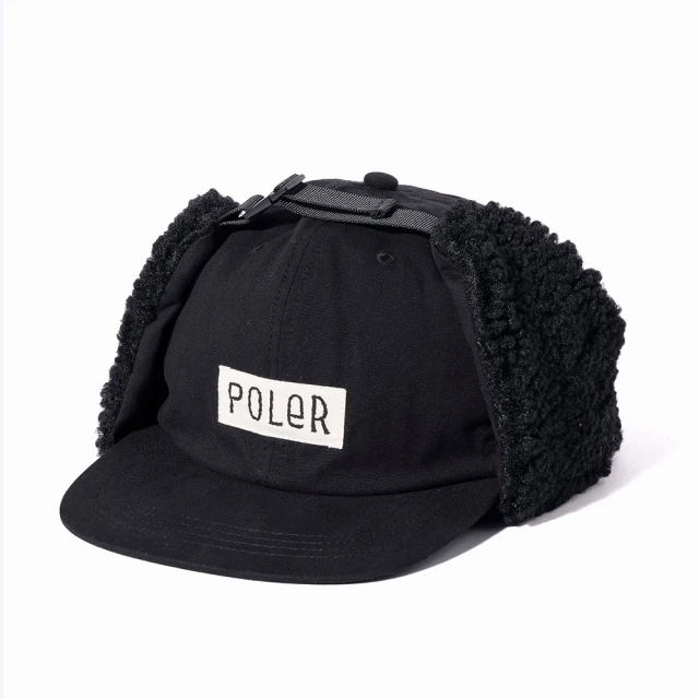 POLER STUFF 日本限定 COTTON BOA FLAP CAP 刷毛蓋耳飛行棉帽(黑)