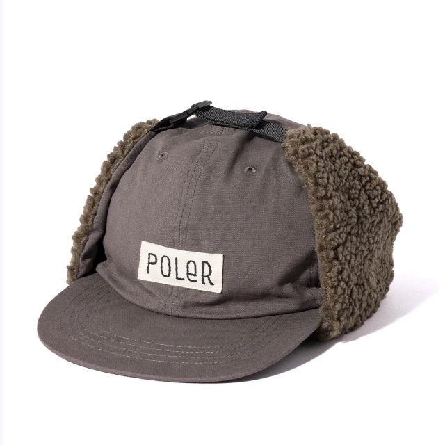 POLER STUFF 日本限定 COTTON BOA FLAP CAP 刷毛蓋耳飛行棉帽(灰)