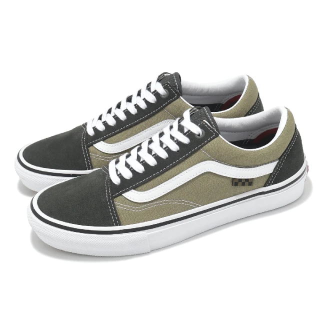 VANS 滑板鞋 Skate Old Skool 男鞋 橄欖綠 黑 緩衝 耐磨 板鞋 休閒鞋(VN0A5FCBCUQ)