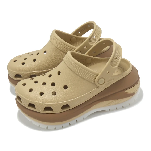 Crocs 洞洞鞋 Mega Crush Matte Clog 男女鞋 土黃 經典光輪花呢克駱格 厚底 卡駱馳(210749209)