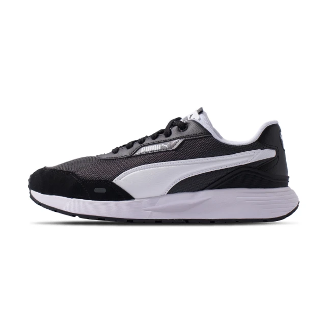 PUMA Runtamed Plus 男鞋 女鞋 黑白色 皮革 緩衝 情侶鞋 透氣 網布 慢跑鞋 39125001