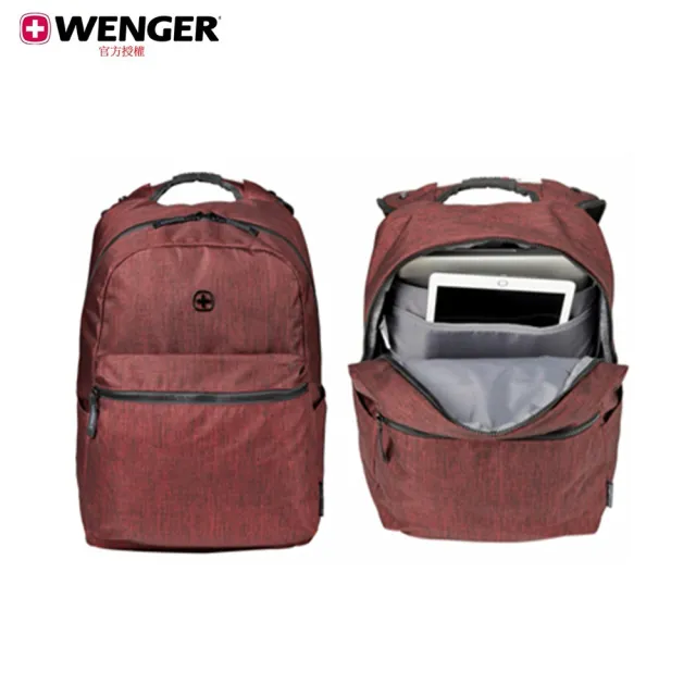 【WENGER 威戈】Colleague 14吋電腦後背包/紅31*42*24(605027)