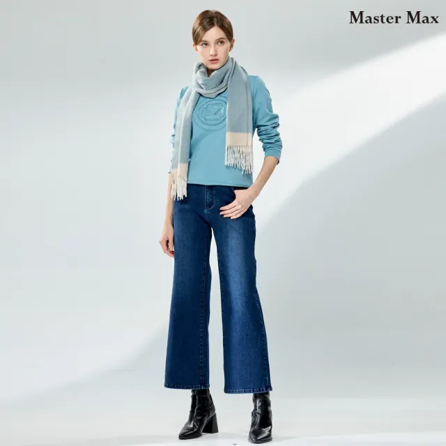 【Master Max】舒適棉質彈性直筒牛仔長褲(8423048)