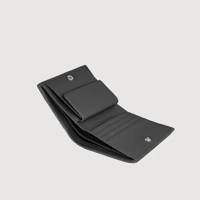 【BRAUN BUFFEL 德國小金牛】依雅娜 4卡兩折短夾-黑色(BF853-401-BK) 錢包送禮推薦