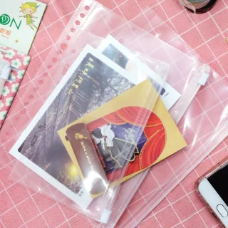 【SEASON 四季紙品禮品】環保手冊夾鏈袋A6 6孔 3入(萬用手冊夾鏈袋 SA3204-01)